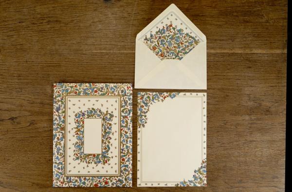 Exklusives Florentiner Briefpapier mit Vergoldungen